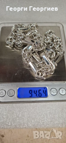 Сребърен ланец 925, снимка 6 - Колиета, медальони, синджири - 54125041