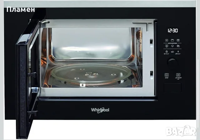 Whirlpool WMF250G микровълнова за вграждане фурна , цифров дисплей 25L 900W Грил Черно стъкло Нова, снимка 8 - Микровълнови - 55578169