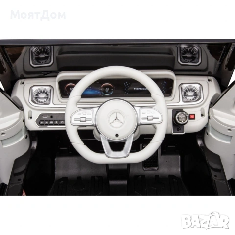 Акумулаторен джип Mercedes EQG Electric G-Class 12V с отварящи се врати меки гуми 4x4, снимка 8 - Детски велосипеди, триколки и коли - 55269451