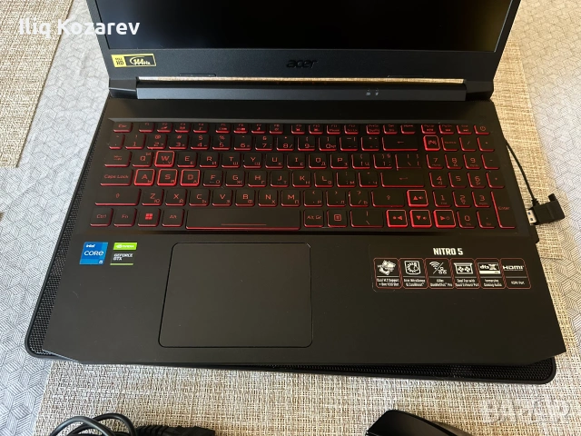 Геймърски комплект:Лаптоп Acer Nitro 5 (i5-11400H / 24GB RAM / 1TB NVMe) +Охладител и Мишка, снимка 3 - Лаптопи за игри - 55264544