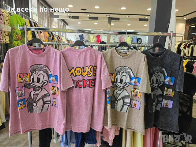 Mickey Дамска Арт Тениска👚Дамска Блуза С Къс Ръкав - Различни Цветове Код A1368, снимка 2 - Тениски - 54716871