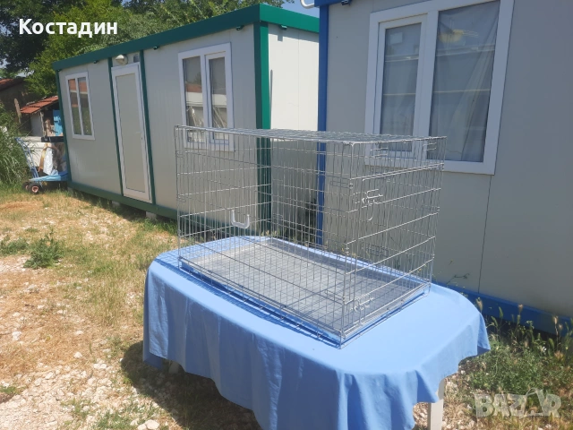 Клетка за куче farmcompany pet сгъваема тежко товарна  с две врати