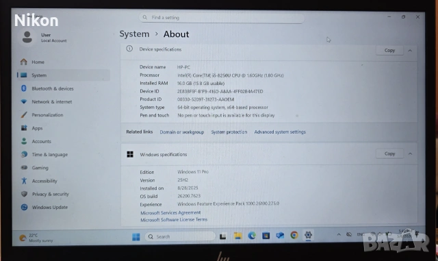 Лаптоп HP EliteBook 840 G5 - 14" Intel Core i5, снимка 4 - Лаптопи за работа - 55229435