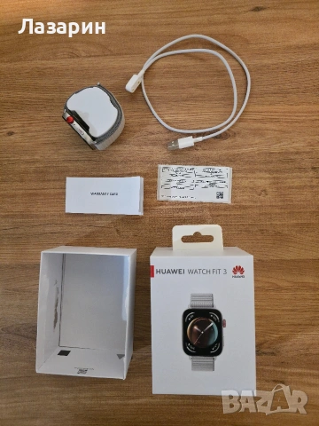 Смарт часовник HUAWEI WATCH FIT 3 SLO-B19 GREY Grey Nylon Strap 43.2 MM, GPS, ПУЛСОМЕР, SPO2, снимка 3 - Мъжки - 54246162