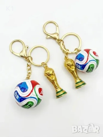 Ключодържатели с топка + купа Световно 2026 FIFA WORLD CUP 26 ключодържател, снимка 3 - Дрънкалки и чесалки - 54931275