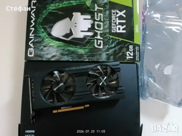 Gainward Ghost 3060 12GB с 8 пинова букса, снимка 3 - Видеокарти - 55390135