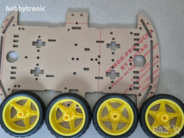 4WD Smart Robot Car, шаси за кола с 4 двигателни колела, снимка 2 - Друга електроника - 55241988