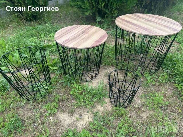 Чисто нови маси LIVARNO LIVINGКомплект от 4 броя, снимка 2 - Други стоки за дома - 54395079