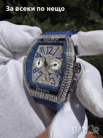 Franck Muller Vanguard Yachting Мъжки Син Часовник С Камъни Код Chronolux41