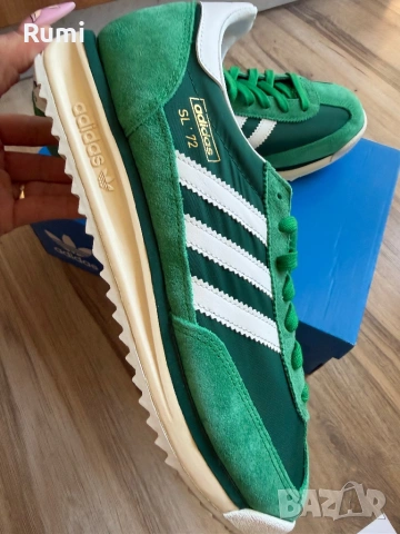 Оригинални зелени маратонки Adidas SL72 Originals! 39,44 н, снимка 2 - Маратонки - 54724210