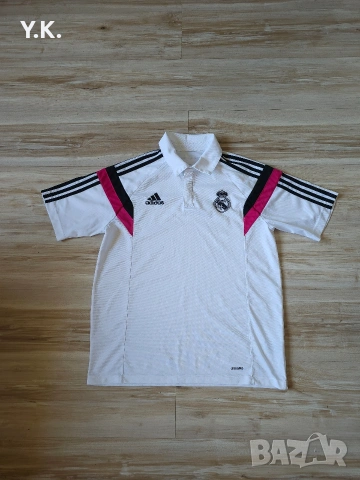 Оригинална мъжка тениска с яка Adidas Climalite x F.C. Real Madrid / Season 14-15