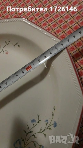 Английска порцеланова чиния Churchill Chartwell Mille Fleurs, снимка 6 - Чинии - 54043970