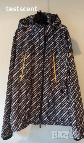 Оригинално яке с качулка Superdry Wind Attacker Jacket 2XL Black/Orange - Оригинално яке с качулка, снимка 2 - Якета - 54825006