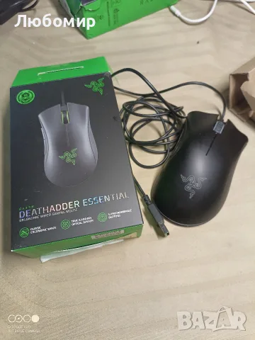 Ергономична жична геймърска мишка Razer DeathAdder Essential, черна Оптичен сензор 6400 DPI, 5 , снимка 3 - Клавиатури и мишки - 55578911