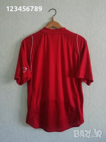 Nike Fit оригинална ретро фланелка червена тениска Найк размер мъжки L vintage , снимка 2 - Тениски - 51058572