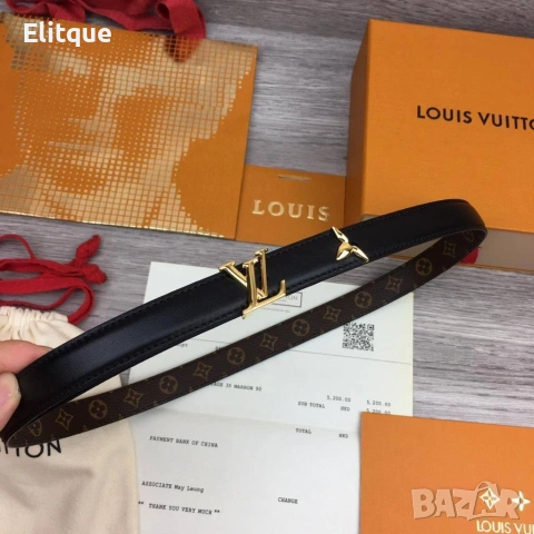 вносен кожен колан от естествена кожа в кутия на марката  hermes Louis Vuitton fendi , снимка 2 - Колани - 54220546