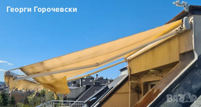 Слънцезащитна тента с електрическо задвижване, (опция) сензор за вятър