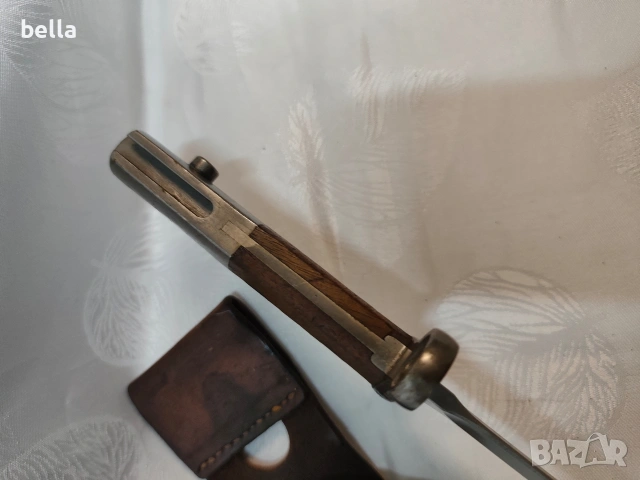 Оригинален швейцарски щик за пушка Schmidt-Rubin, модел 1889 г., снимка 6 - Антикварни и старинни предмети - 54112759