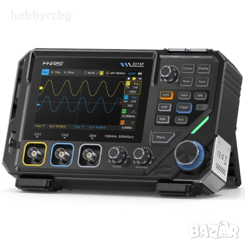 Осцилоскоп FNIRSI 2D15P, 100MHz, 2 канала, мултиметър и генератор на сигнали