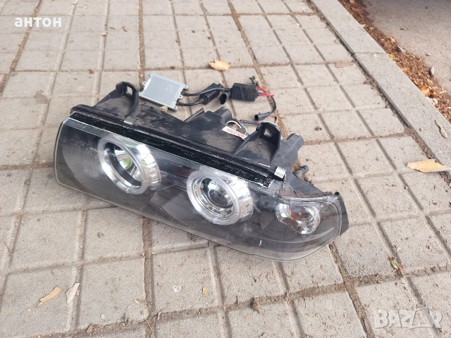 Два фара ксенон ангелски очи за БМВ Е36. , снимка 3 - Части - 55262844