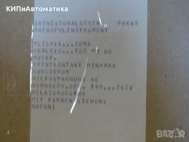контролен панел HAENNI/ABB GTS3054A1 panel meter 0-50mmHg, снимка 12 - Резервни части за машини - 54508486