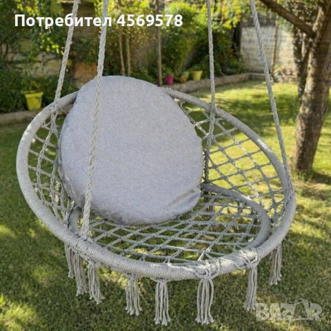 🌳🌷Висяща градинска люлка с възглавница - пълен релакс във вашият дом и градина!🌷🌳, снимка 4 - Градински мебели, декорация  - 54440433