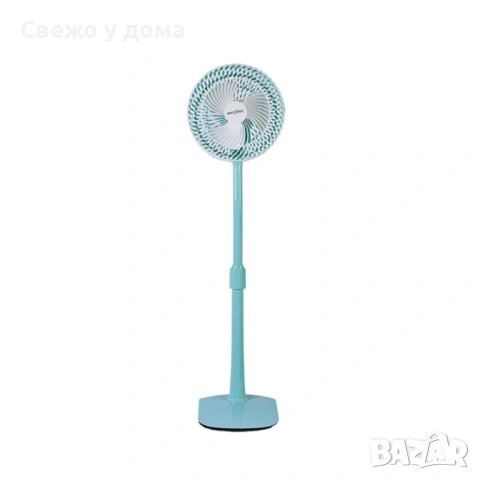 Стоящ вентилатор 35W с регулируема височина и двойно въртене – тих и мощен охлаждащ вентилатор 220V, снимка 2 - Вентилатори - 54790467