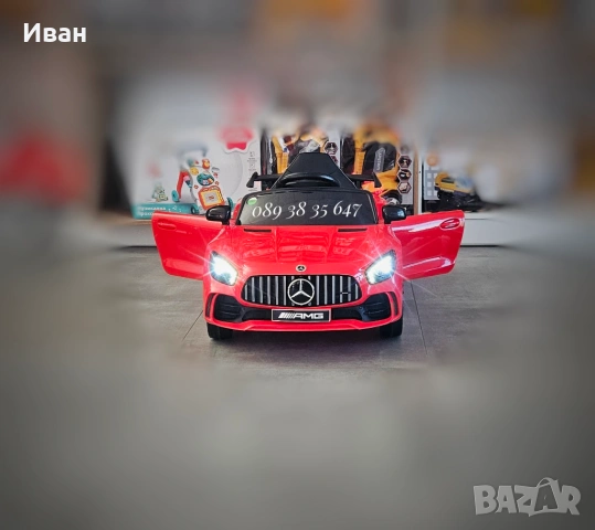 ТОП ЦЕНА!НОВО!Акумулаторна кола Mercedes GTR с 12V батерия,EVA ГУМИ,кожена седалка,дистанционно, снимка 5 - Коли, камиони, мотори, писти - 54436584