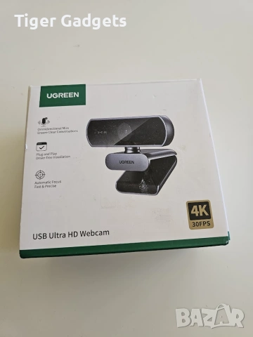 UGREEN 4K Ultra HD Уеб камера с автофокус и микрофон – 4K@30FPS, USB-A и USB-C, снимка 5 - Други - 55027387