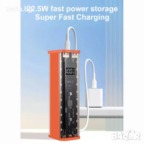 DIY Power Bank кутия за 8x18650 батерии, PD & QC 22.5W бързо зареждане, USB-C 10469, снимка 9 - Друга електроника - 54703781