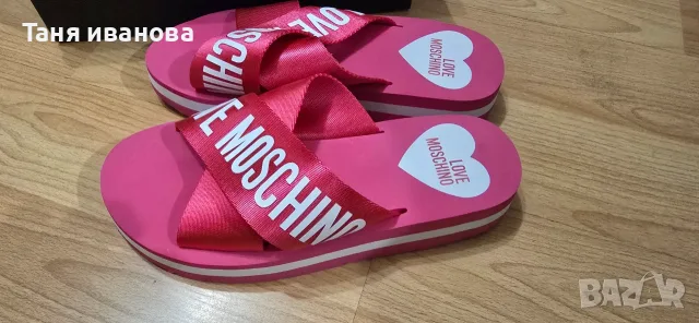 Love Moschino 38-дамски чехли, снимка 6 - Чехли - 55643644