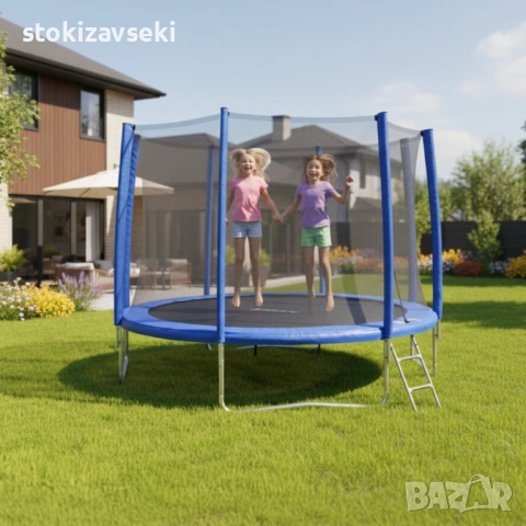 Батут с външна мрежа Jump 10ft - безопасно забавление и тренировка, снимка 5 - Други - 54083646