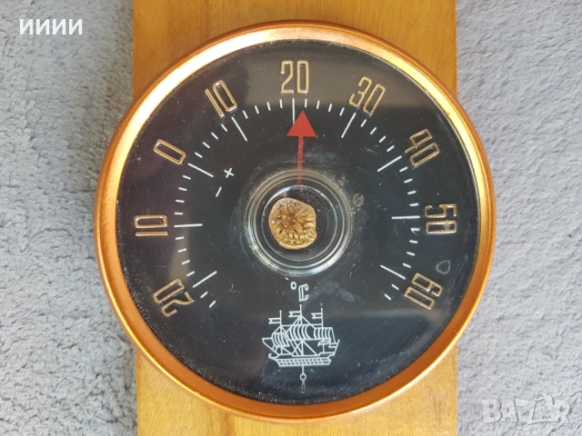 Механичен термометър , снимка 2 - Антикварни и старинни предмети - 54312662