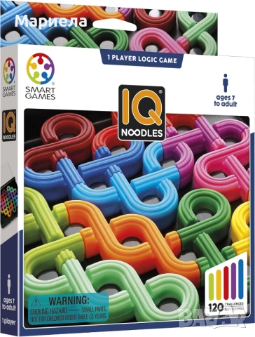 Логическа игра Smart Games: IQ Noodles, снимка 2 - Други - 54190104