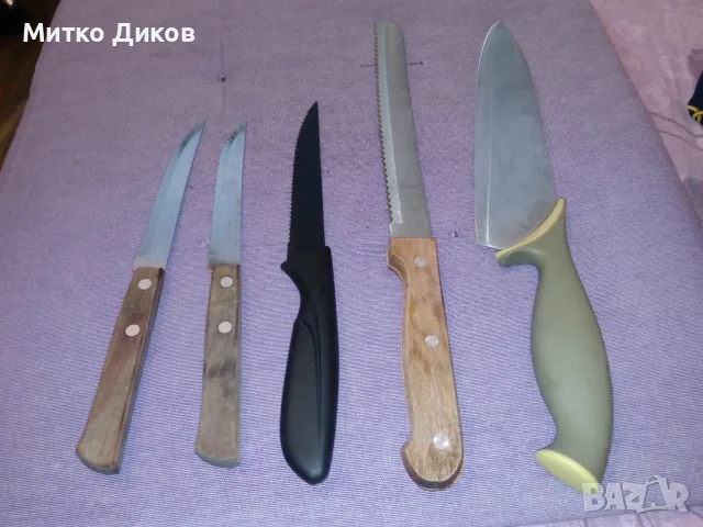 Домакински ножове 5 брой маркови за хляб -Трамонтина- Мюлер-черен