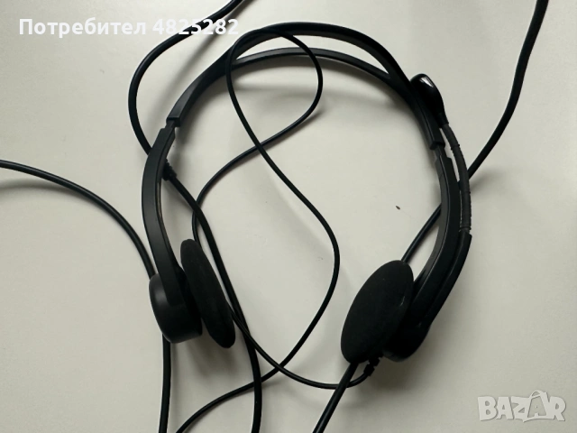 Слушалки Logitech 960 USB Headset, снимка 2 - Слушалки и портативни колонки - 54530640
