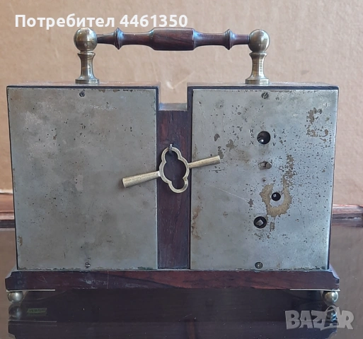 Старинен  седмичен часовник с барометър над 100 г, снимка 5 - Антикварни и старинни предмети - 55038121