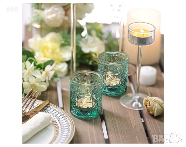 Пакет от 12 поставки за свещи, снимка 2 - Други стоки за дома - 54183144