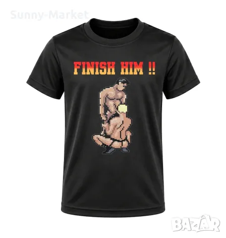 Мъжка забавна тениска Finish HIM Mortal Combat забавни тениски 