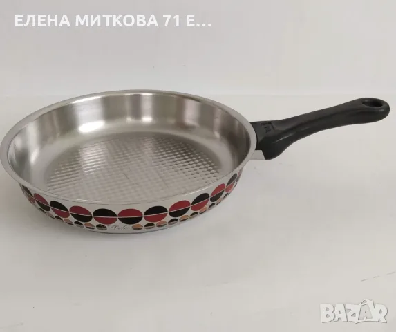 Fissler Западна Германия - много масивни тенджера и тиган от неръждаема стомана с еднакъв декор, снимка 14 - Съдове за готвене - 55436940