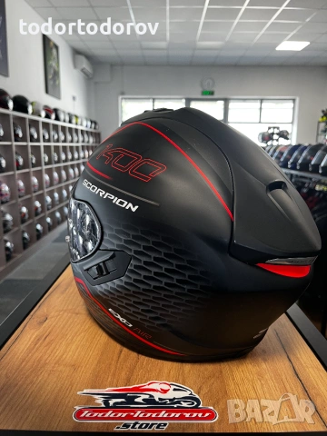 Мото каска за мотор SCORPION EXO-1400 LUMA M 57-58см,очила 293.18 лв. / 149.90 €, снимка 4 - Аксесоари и консумативи - 55038111
