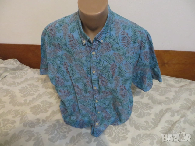 Мъжки ризи с къс ръкав от лен, снимка 7 - Ризи - 41314075