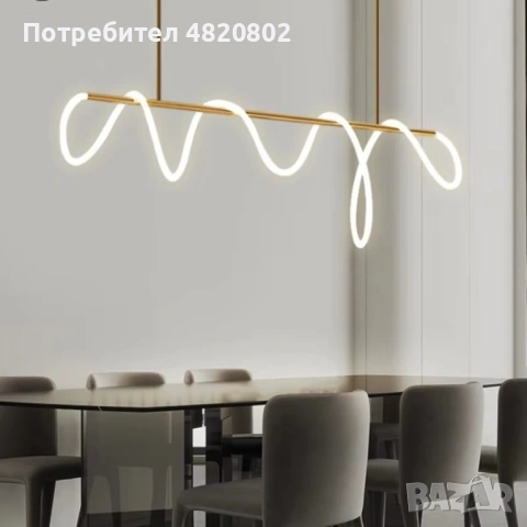 Plume – минималистична висяща лампа, снимка 3 - Лампи за таван - 54603399