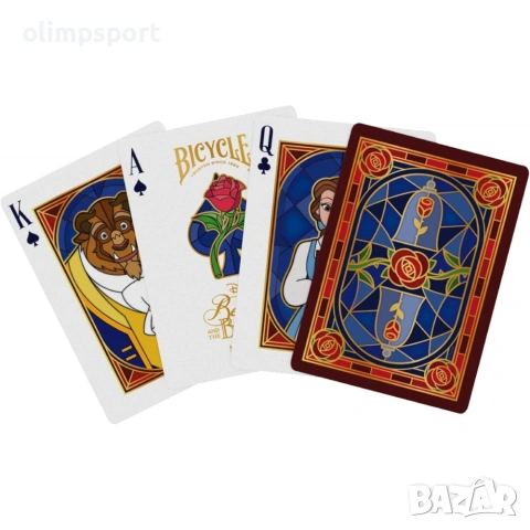 Карти за игра Bicycle Disney Beauty and the Beast , снимка 5 - Карти за игра - 54996410