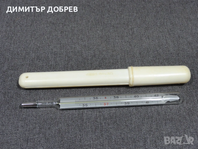 СТАР РЕТРО СОЦ СССР МЕДИЦИНСКИ СТЪЛКЕН ЖИВАЧЕН ТЕРМОМЕТЪР
