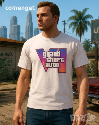NEW 2026! Тениски GTA 6 - 5 цвята! Или поръчай модел с ТВОЯ идея!
