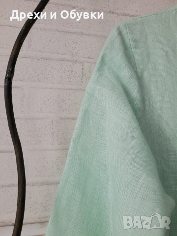 Ленена рокля в цвят мента Италия , снимка 8 - Рокли - 54157793