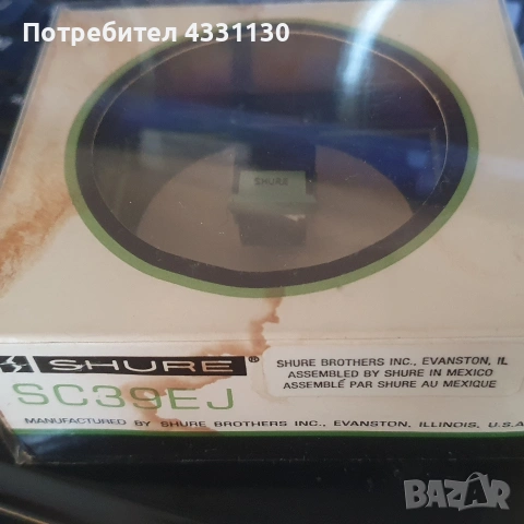 доза с игла shure sc 39 ej usa , снимка 4 - Микрофони - 54782515