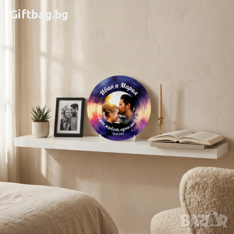 Персонализирана дървена плоча „Залезна магия“, снимка 3 - Декорация за дома - 54316124