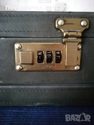 Античен кожен куфар тип,,аташе", средата на 20век., снимка 3 - Чанти - 54013913